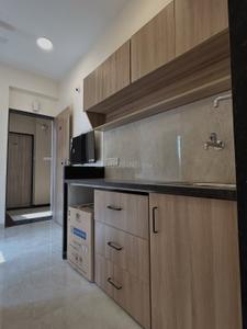 Kitchen Image of 550 Sq.ft 1 BHK Builder Floor for rent in Vijay Nagar Indore for Rs. 17500