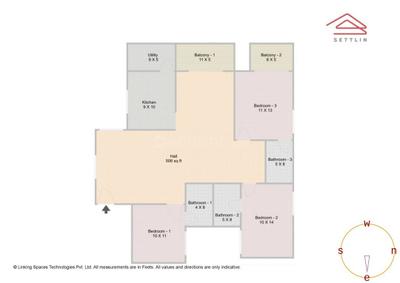Image of 1569 Sq.ft 3 BHK Apartment / Flat for sale in Aratt Felicita by Aratt, Begur, Bengaluru for Rs. 14530000