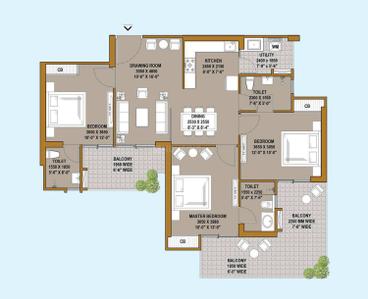 Image of 1686 Sq.ft 4 BHK Apartment / Flat for sale in SKA Estate, Eta II, Greater Noida for Rs. 21900000