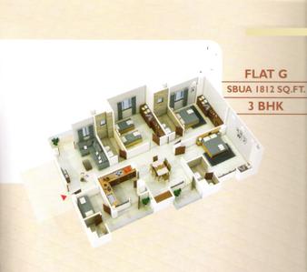 Image of 1812 Sq.ft 3 BHK Apartment / Flat for sale in Chandmari, Guwahati for Rs. 11500000