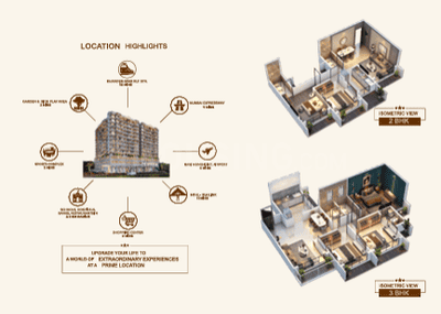 Image of 1520 Sq.ft 3 BHK Apartment / Flat for sale in Pushpak Nagar, Navi Mumbai for Rs. 9500000
