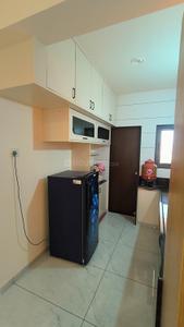 Kitchen Image of 650 Sq.ft 2 BHK Apartment / Flat for rent in Atulyam Aangan 2, Madhapar Rajkot for Rs. 15000
