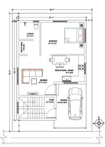 Floor Plan Image of 1800 Sq.ft 3 BHK Duplex for sale in Gothapatna Bhubaneswar for Rs. 9500000