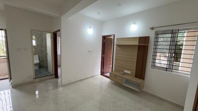 Living Room Image of 600 Sq.ft 1 BHK Apartment / Flat for rent in Thanisandra Bengaluru for Rs. 23000