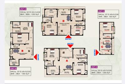 Image of 1255 Sq.ft 3 BHK Apartment / Flat for sale in Garchuk, Guwahati for Rs. 6424000