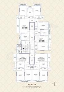 Floor Plan Image of 1200 Sq.ft 3 BHK Apartment / Flat for sale in Paintora Shree Varadvinayak Tower, Borivali West Mumbai for Rs. 34500000