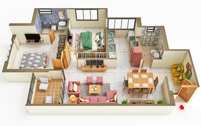 Image of 1230 Sq.ft 2 BHK Apartment / Flat for sale in Today Nova Vista, Nerul, Navi Mumbai for Rs. 22400000