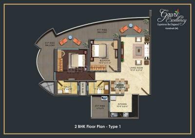 Image of 850 Sq.ft 2 BHK Apartment / Flat for sale in Gauri Codename Mumbai Million, Malad West, Mumbai for Rs. 10600000