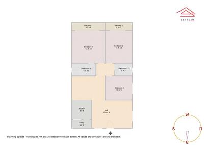 Image of 1560 Sq.ft 3 BHK Apartment / Flat for sale in Banashankari, Bengaluru for Rs. 23400000