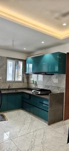 Kitchen Image of 2210 Sq.ft 3 BHK Apartment / Flat for rent in Vaishnodevi Kingsley, Bhatha Surat for Rs. 44000
