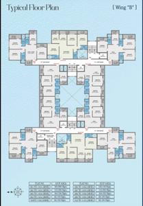 Floor Plan Image of 1582 Sq.ft 3 BHK Apartment / Flat for sale in Atharva Sapphire Towers B, Chinchbhavan Nagpur for Rs. 7500000