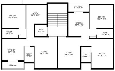 Image of 800 Sq.ft 2 BHK Apartment / Flat for sale in Satpur, Nashik for Rs. 2800000