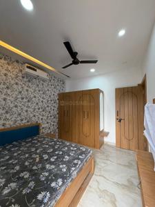 Bedroom Image of 600 Sq.ft 1 BHK Builder Floor for rent in Mahalakshmi Nagar Indore for Rs. 21999