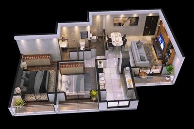 Image of 690 Sq.ft 1 BHK Apartment / Flat for sale in Gunjai Darshan, Kalyan East, Kalyan for Rs. 4450000