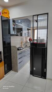 Kitchen Image of 800 Sq.ft 1 BHK Apartment / Flat for sale in Sun Rising Homes, Gota Ahmedabad for Rs. 4000000