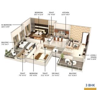 Image of 919 Sq.ft 2 BHK Apartment / Flat for sale in Maheshwaram Majestic, Ravet, Pune for Rs. 7800000