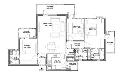 Image of 1296 Sq.ft 2 BHK Apartment / Flat for sale in Ireo The Corridors, Sector 67, Gurgaon for Rs. 20800000