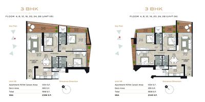 Image of 2288 Sq.ft 3 BHK Apartment / Flat for sale in Patia, Bhubaneswar for Rs. 19500021