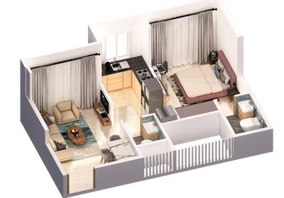 Image of 354 Sq.ft 1 BHK Apartment / Flat for sale in Vikhroli East, Mumbai for Rs. 7228400