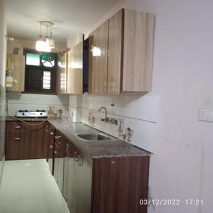 Kitchen Image of 650 Sq.ft 1 BHK Builder Floor for rent in Dwarka Mor New Delhi for Rs. 11000
