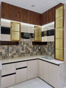 Kitchen Image of 810 Sq.ft 3 BHK Apartment / Flat for sale in Hans Luxury Floor, Razapur Khurd New Delhi for Rs. 5200000