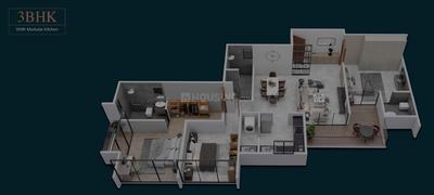 Image of 1576 Sq.ft 3 BHK Apartment / Flat for sale in Kothrud, Pune for Rs. 23300000