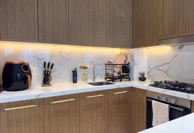 Kitchen Image of 546 Sq.ft 1 BHK Apartment / Flat for sale in Azizi Riviera 3 by Azizi Developments, Nad Al Sheba Dubai for Rs. 37700000