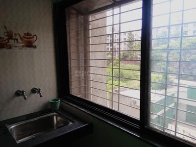 Kitchen Image of 600 Sq.ft 1 BHK Apartment / Flat for rent in Vishrantwadi Pune for Rs. 14000