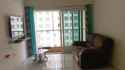 Living Room Image of 850 Sq.ft 2 BHK Apartment / Flat for rent in Rustomjee Azziano, Thane West Thane for Rs. 48000