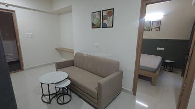 Living Room Image of 650 Sq.ft 1 BHK Apartment / Flat for rent in Brookefield Bengaluru for Rs. 36500