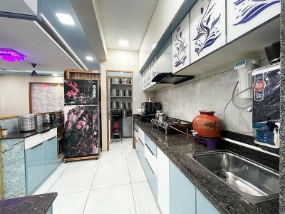 Kitchen Image of 1800 Sq.ft 3 BHK Apartment / Flat for sale in Seventh Bliss, Gota Ahmedabad for Rs. 13100000