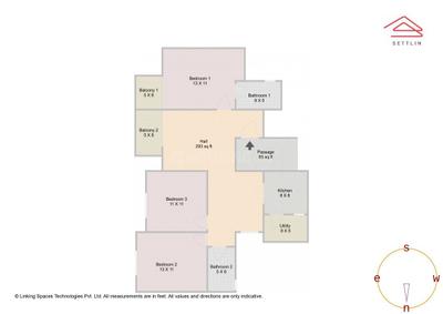Image of 1362 Sq.ft 3 BHK Apartment / Flat for sale in GR Sankalpa by GR Constructions, Choodasandra, Bengaluru for Rs. 13500000