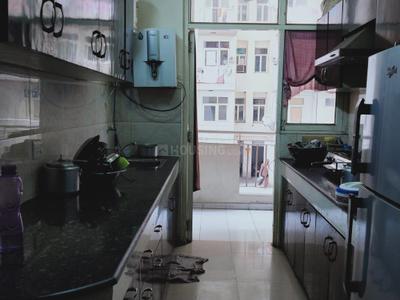 Kitchen Image of 1350 Sq.ft 3 BHK Apartment / Flat for rent in Vasu Fortune Residency, Raj Nagar Extension Ghaziabad for Rs. 21000