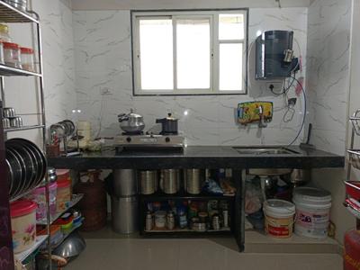 Kitchen Image of 607 Sq.ft 1 BHK Apartment / Flat for sale in Nayan Mountscape , Pisoli Pune for Rs. 3100000