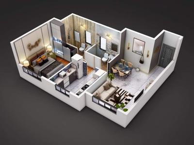 Image of 748 Sq.ft 2 BHK Apartment / Flat for sale in Sai Dwarka Residency, Kalyan West, Kalyan for Rs. 5498000