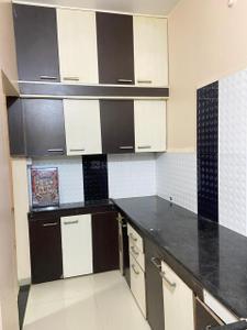 Kitchen Image of 999 Sq.ft 2 BHK Apartment / Flat for rent in Sampat Hills, Bhicholi Mardana Indore for Rs. 14000
