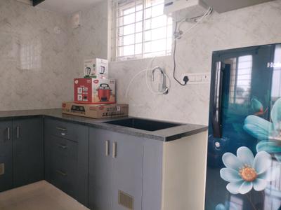 Kitchen Image of 650 Sq.ft 1 BHK Independent House for rent in Bellandur Bengaluru for Rs. 30500