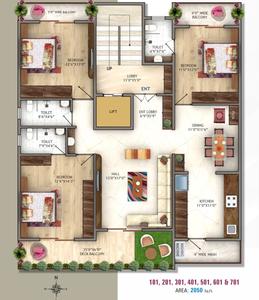 Image of 2050 Sq.ft 3 BHK Apartment / Flat for sale in Laxminagar, Nagpur for Rs. 15000000