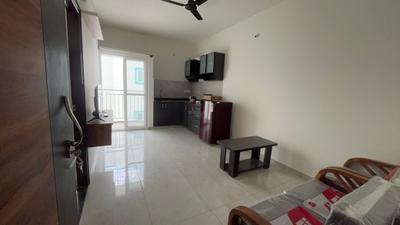 Living Room Image of 650 Sq.ft 1 BHK Apartment / Flat for rent in Whitefield Bengaluru for Rs. 28000