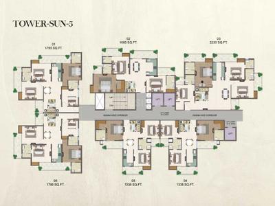 Image of 1335 Sq.ft 3 BHK Apartment / Flat for sale in Migsun Atharva , Raj Nagar Extension, Ghaziabad for Rs. 11000000