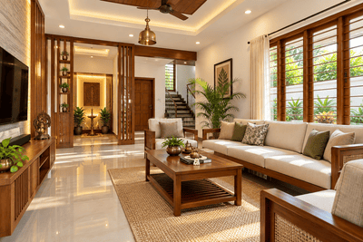 Living Room Image of 1500 Sq.ft 3 BHK Villa for sale in East Nada Thrissur for Rs. 8600000