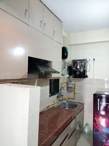 Kitchen Image of 600 Sq.ft 1 BHK Apartment / Flat for rent in Bharat Vihar New Delhi for Rs. 27000