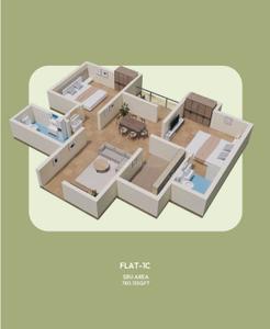 Image of 898 Sq.ft 2 BHK Apartment / Flat for sale in Lal Ganesh, Guwahati for Rs. 4391000