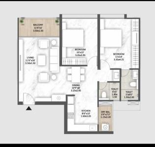 Image of 1680 Sq.ft 3 BHK Apartment / Flat for sale in Mantra Melange, Kharadi, Pune for Rs. 17200000