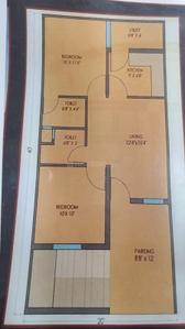 Floor Plan Image of 800 Sq.ft 2 BHK Independent House for sale in Saliwada Jabalpur for Rs. 3200000