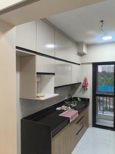 Kitchen Image of 1200 Sq.ft 3 BHK Apartment / Flat for rent in Runwal Gardens, Dombivli East Thane for Rs. 30000
