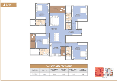 Image of 1832 Sq.ft 3 BHK Apartment / Flat for sale in Trustfort Icon, Mundhwa, Pune for Rs. 19000000