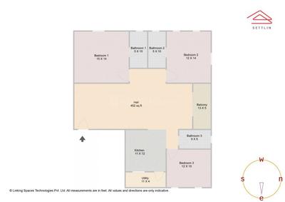 Image of 1810 Sq.ft 3 BHK Apartment / Flat for sale in Koramangala, Bengaluru for Rs. 29500000