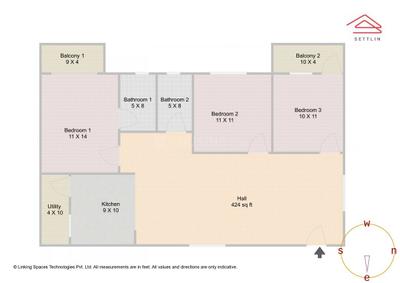 Image of 1450 Sq.ft 3 BHK Apartment / Flat for sale in Vikyath White Meadows by Vikyath Infra, K R Puram, Bengaluru for Rs. 15800000
