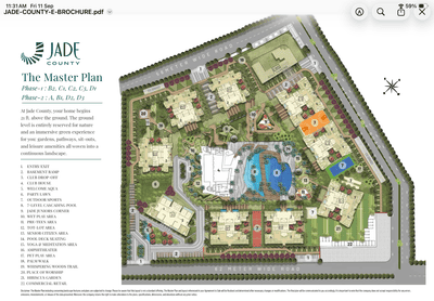 Floor Plan Image of 2046 Sq.ft 3 BHK Apartment / Flat for sale in County Jade County, Wave City Ghaziabad for Rs. 27588600